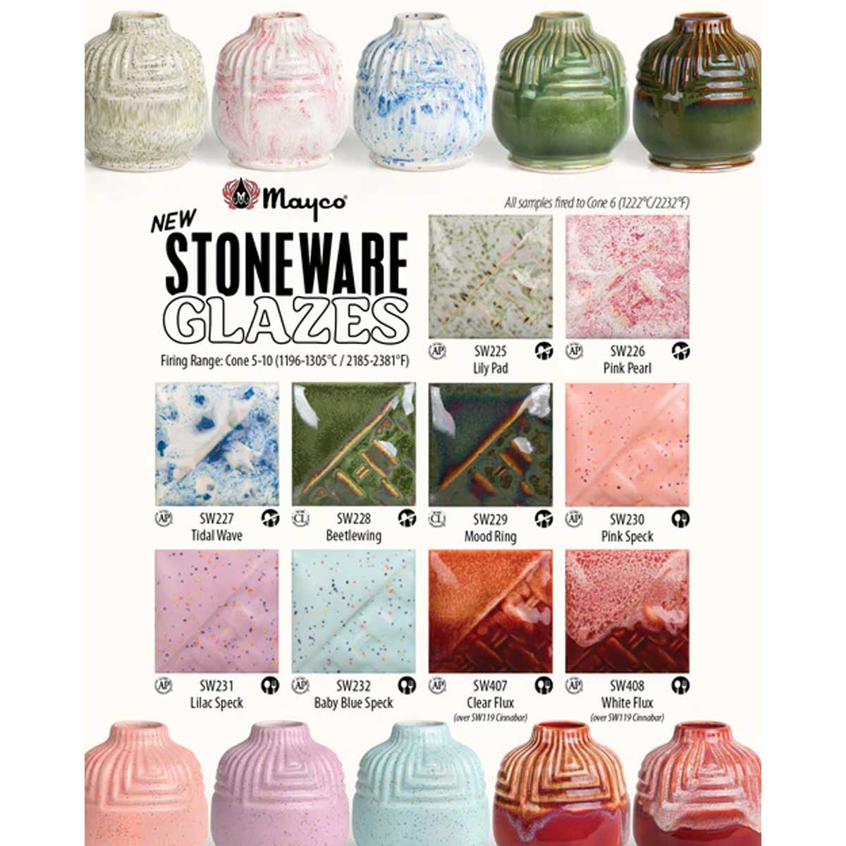 Mayco Stoneware 2026 Glaze Sample Kit