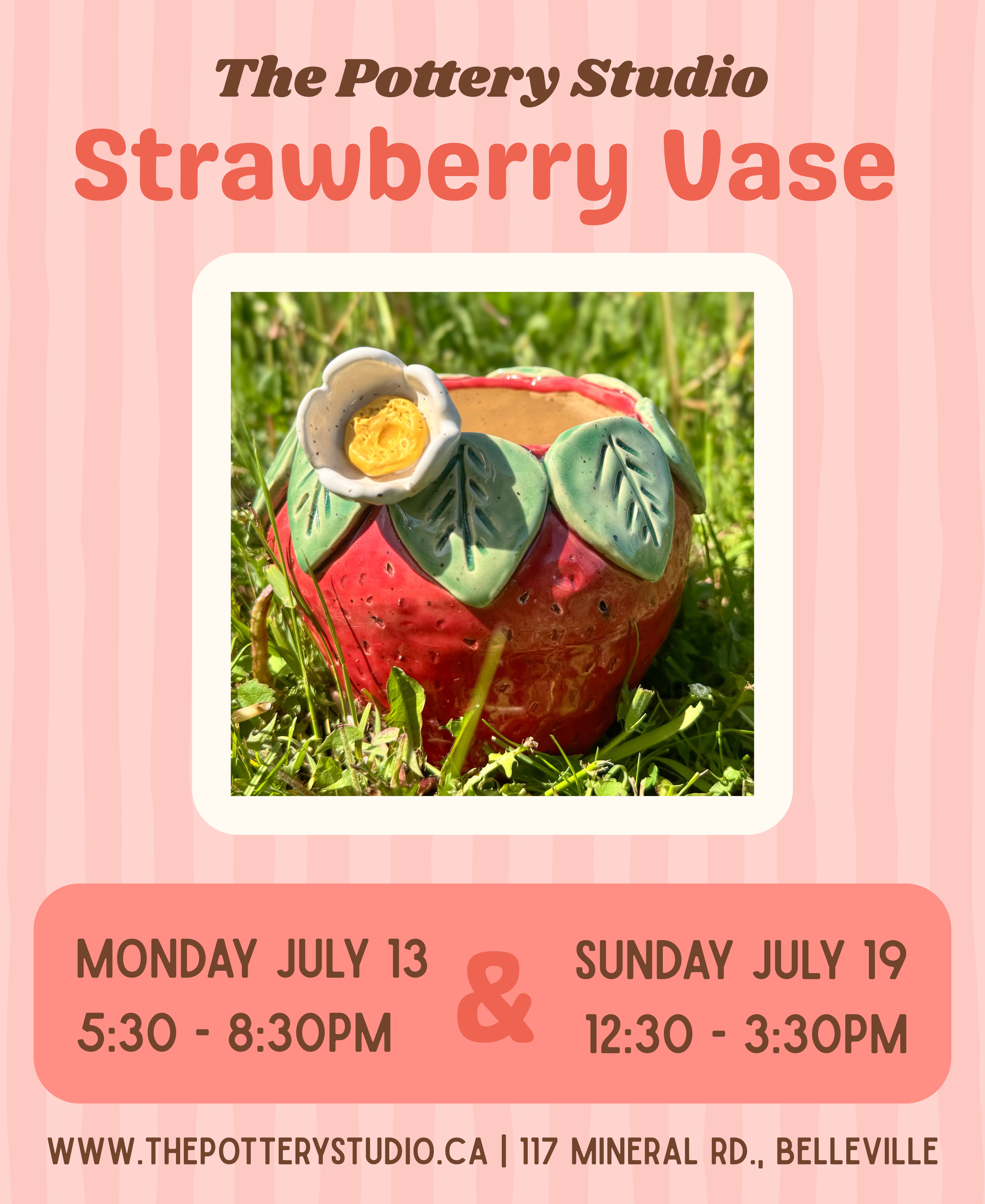 🍓 Handbuild a Strawberry Vase Workshop