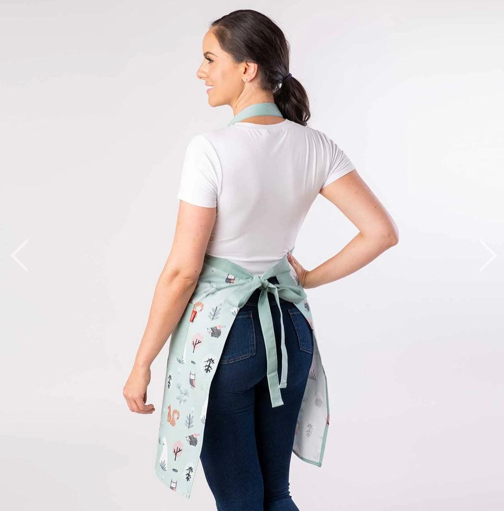 Split Leg Pottery Apron - Forest Animals