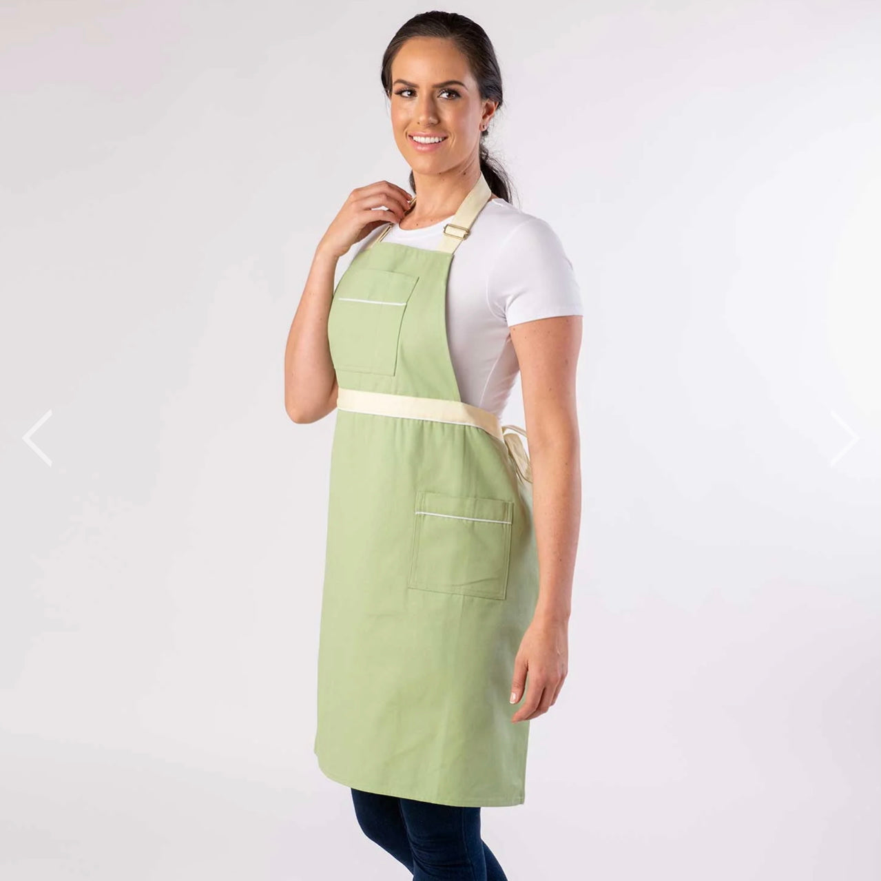 Split Leg Pottery Apron - Mint Green