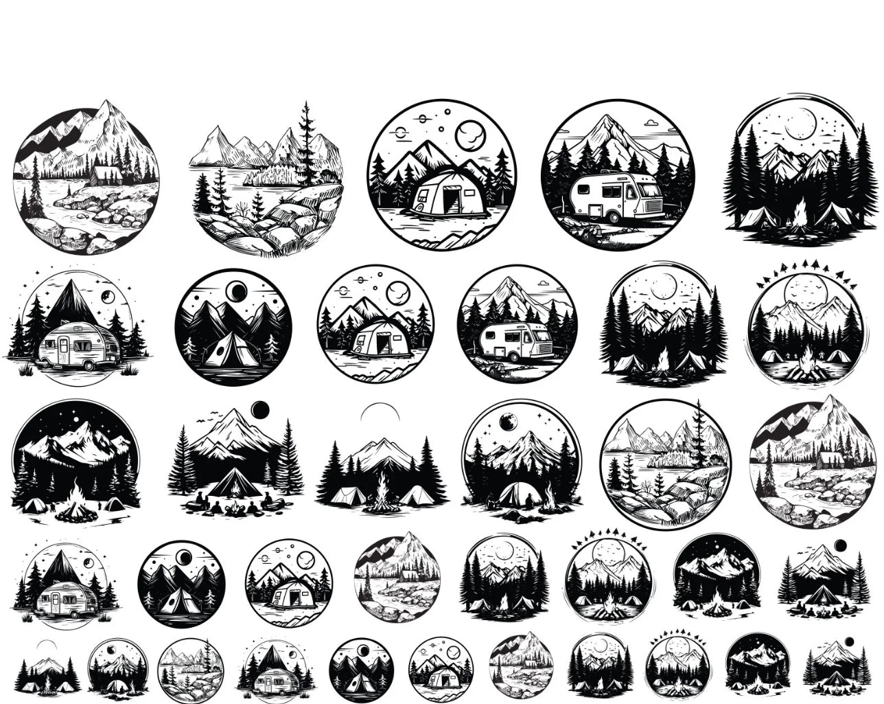 Underglaze Transfer - Nature Badges